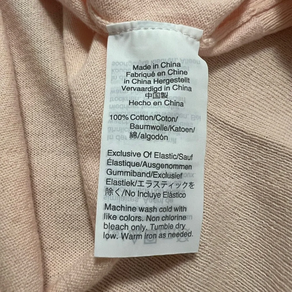 J. Crew Women’s100% Soft Cotton Light Pink Top Short Sleeve Crew Neck Size M